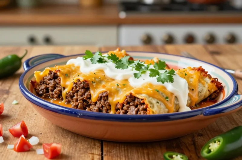Ground Beef Enchiladas (Cheesy, Easy Weeknight Pan)