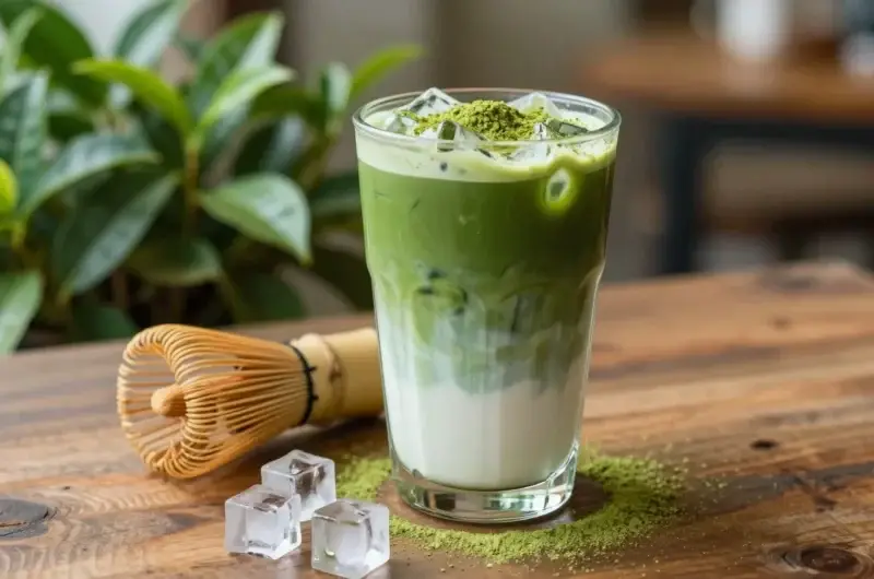 Iced Matcha Latte Recipe – Smooth 3-Ingredient Café Style